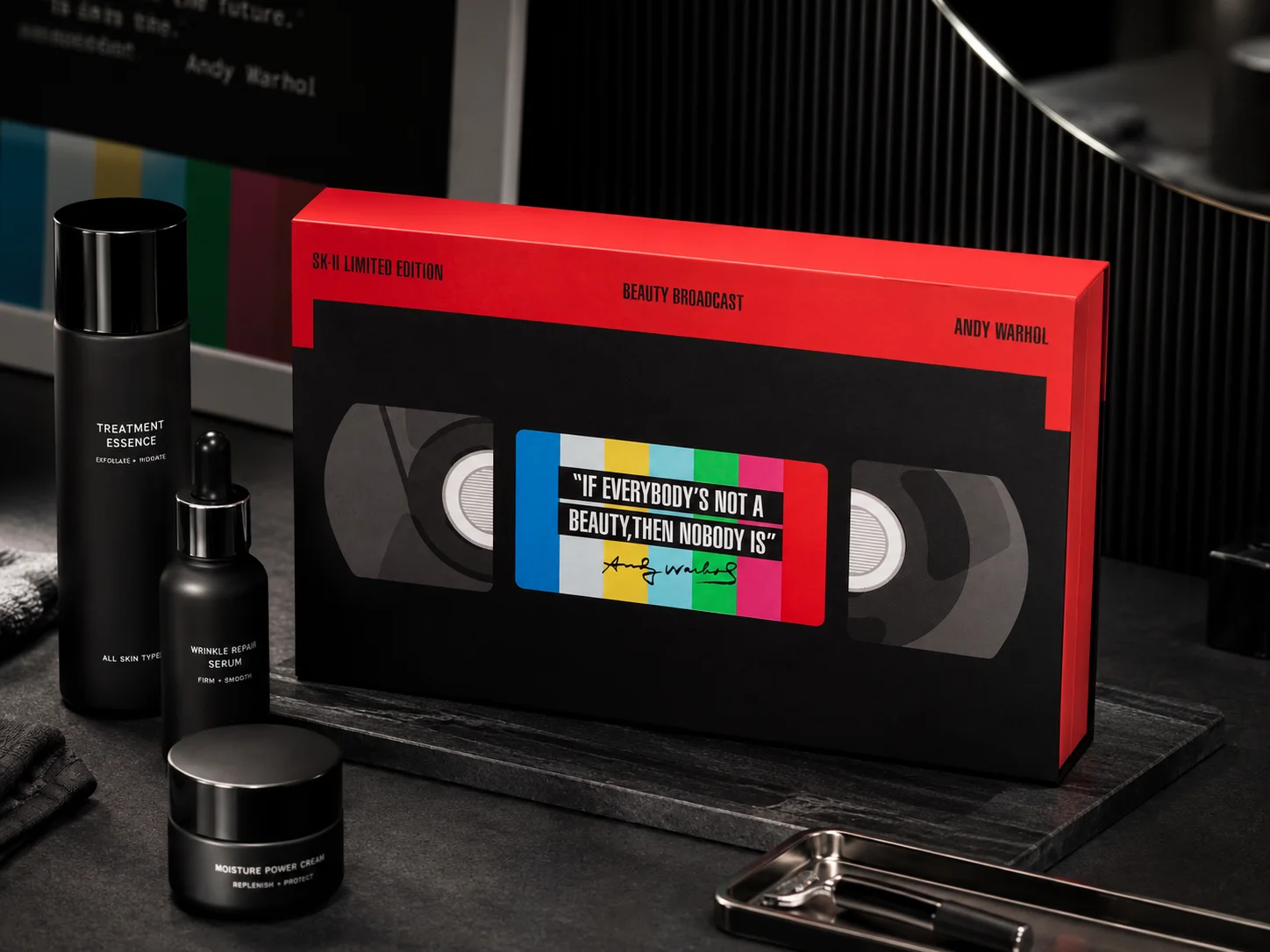 Eco friendly packaging in retro VHS design, product styling