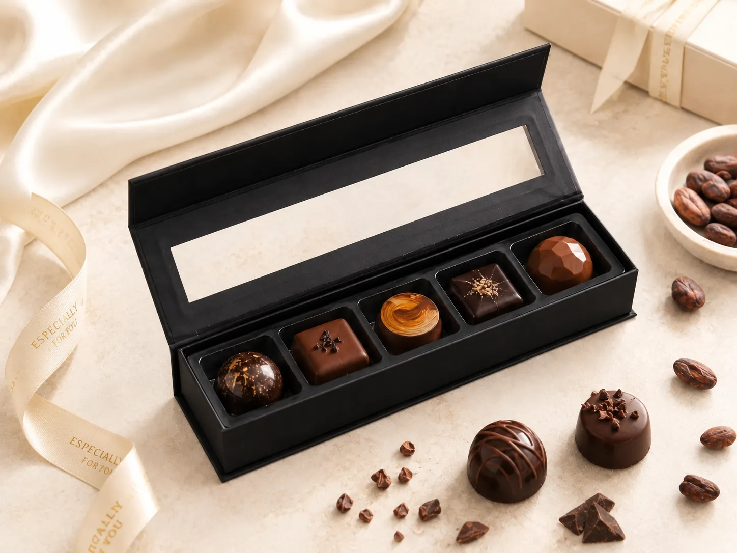 Magnetic closure gift box with premium rigid structure