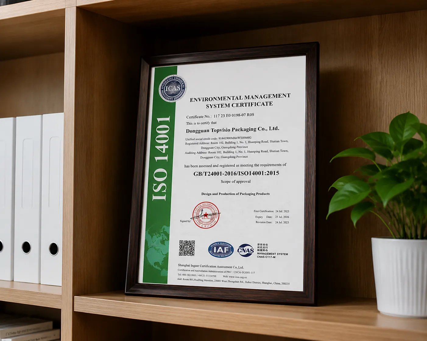 iso 14001 certificate