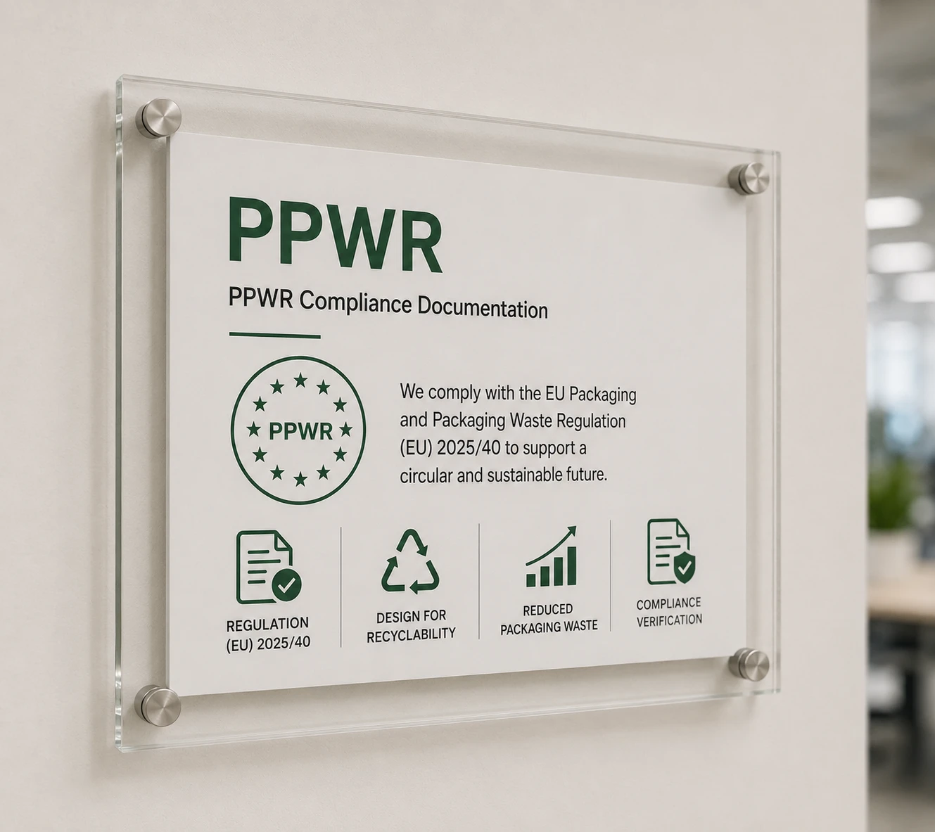 PPWR compliance certificate for rigid boxes manufacturer packaging waste regulation