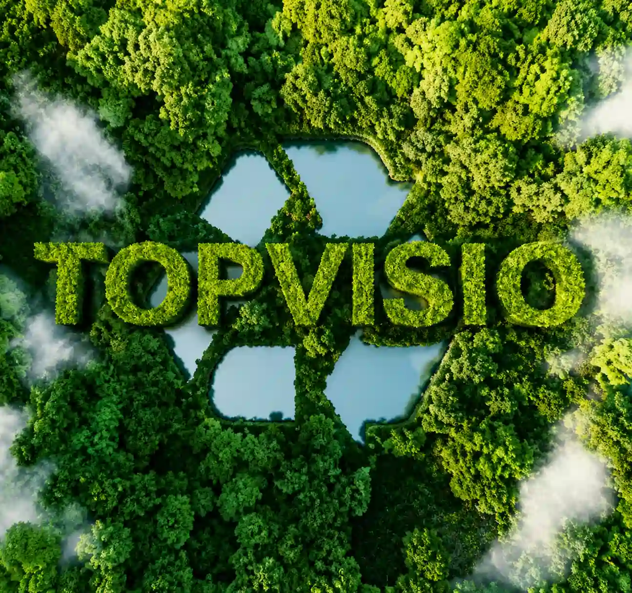 Topvisio sustainable packaging recycling initiative graphic
