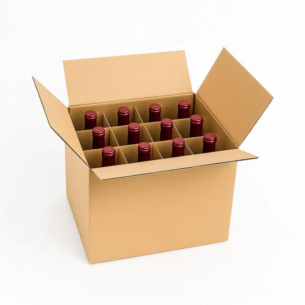 How many bottles of wine in a box: full 12-bottle shipping case