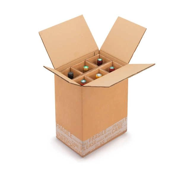 Multi-bottle wine case with protective dividers
