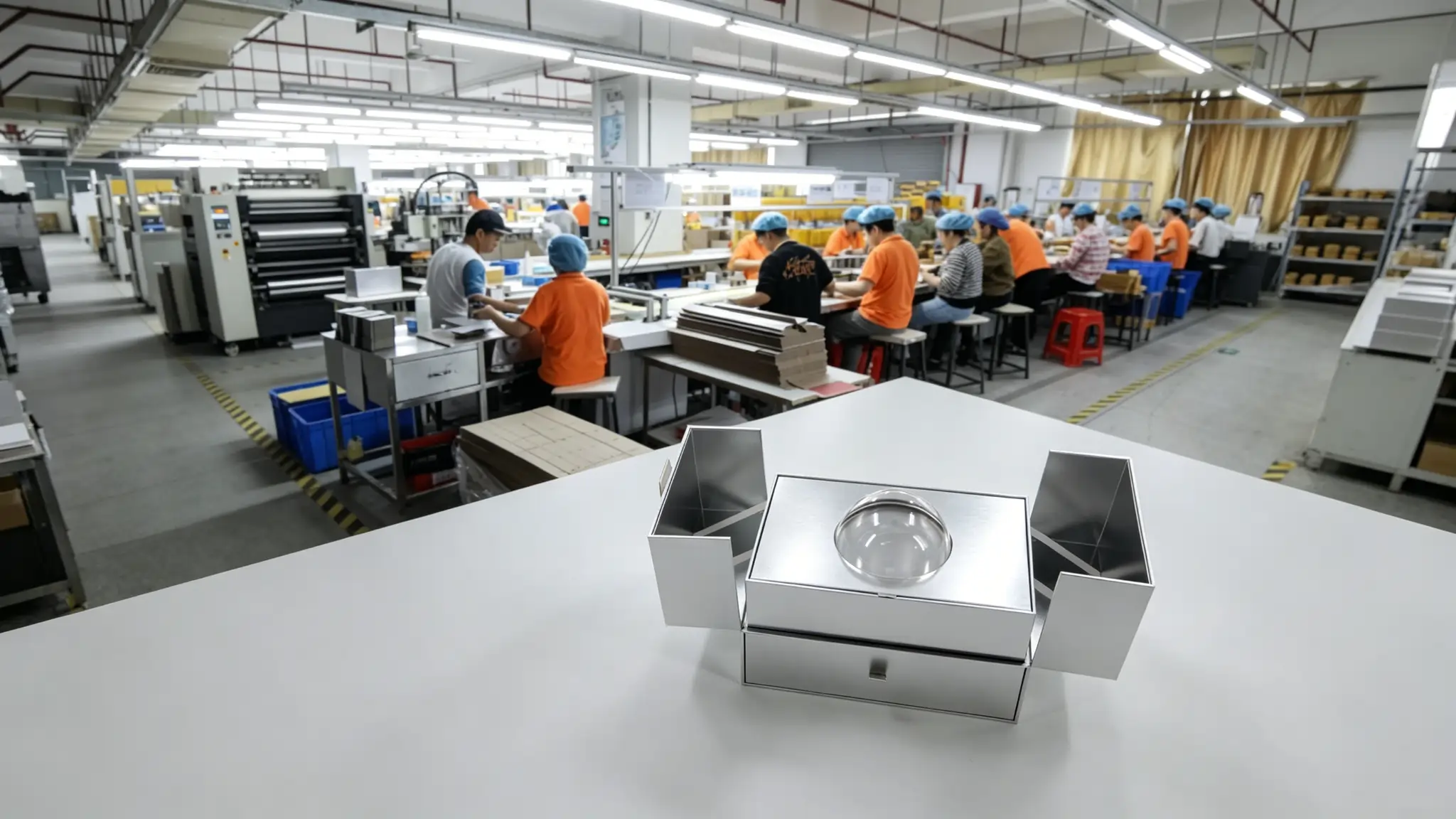 Automated gift box manufacturing production equipment
