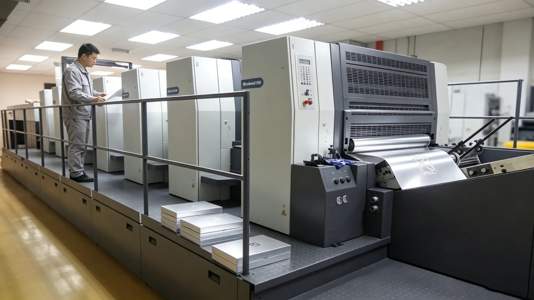 Gift box manufacturing printing press production line