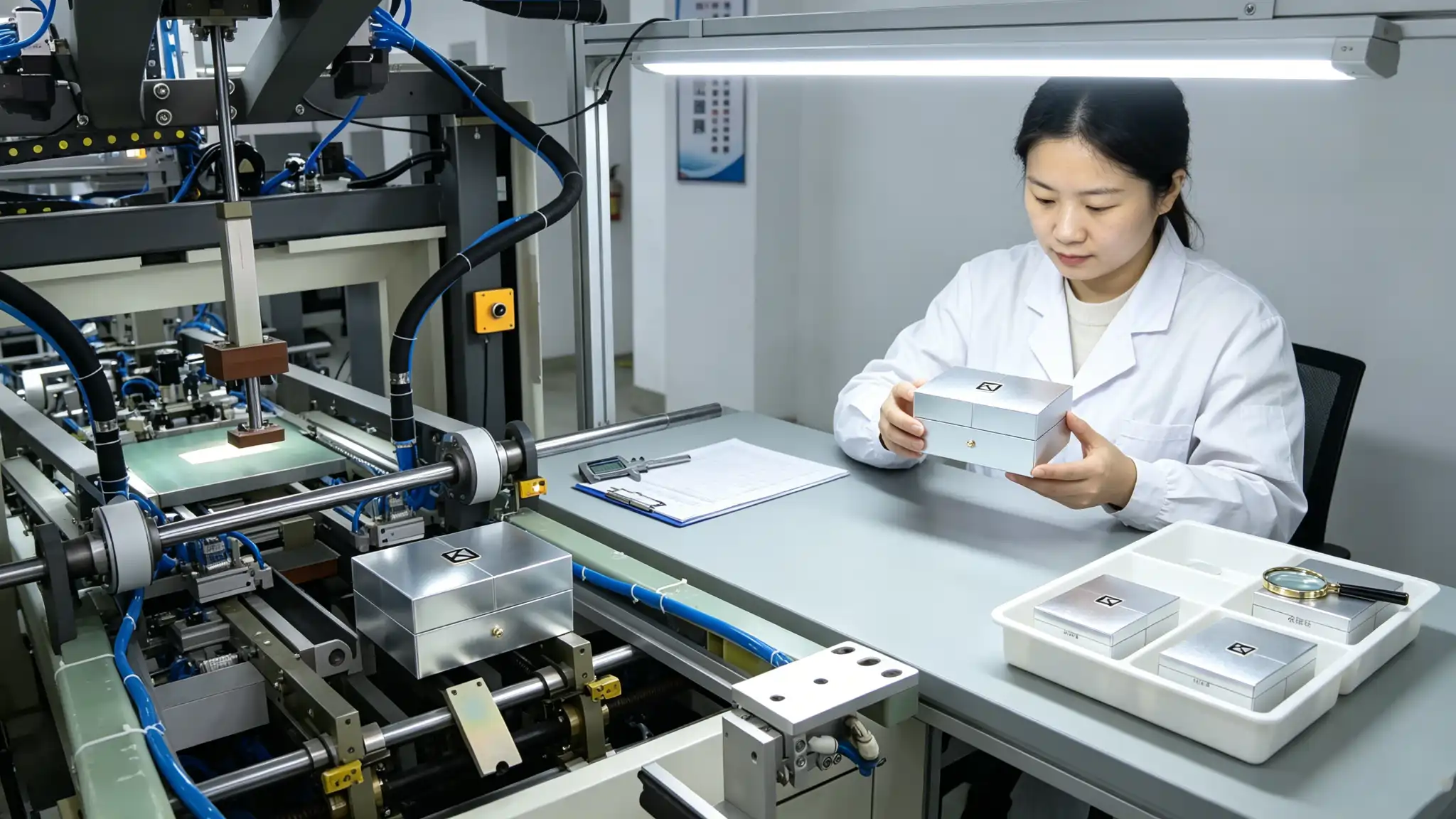 Gift box manufacturing quality control inspection