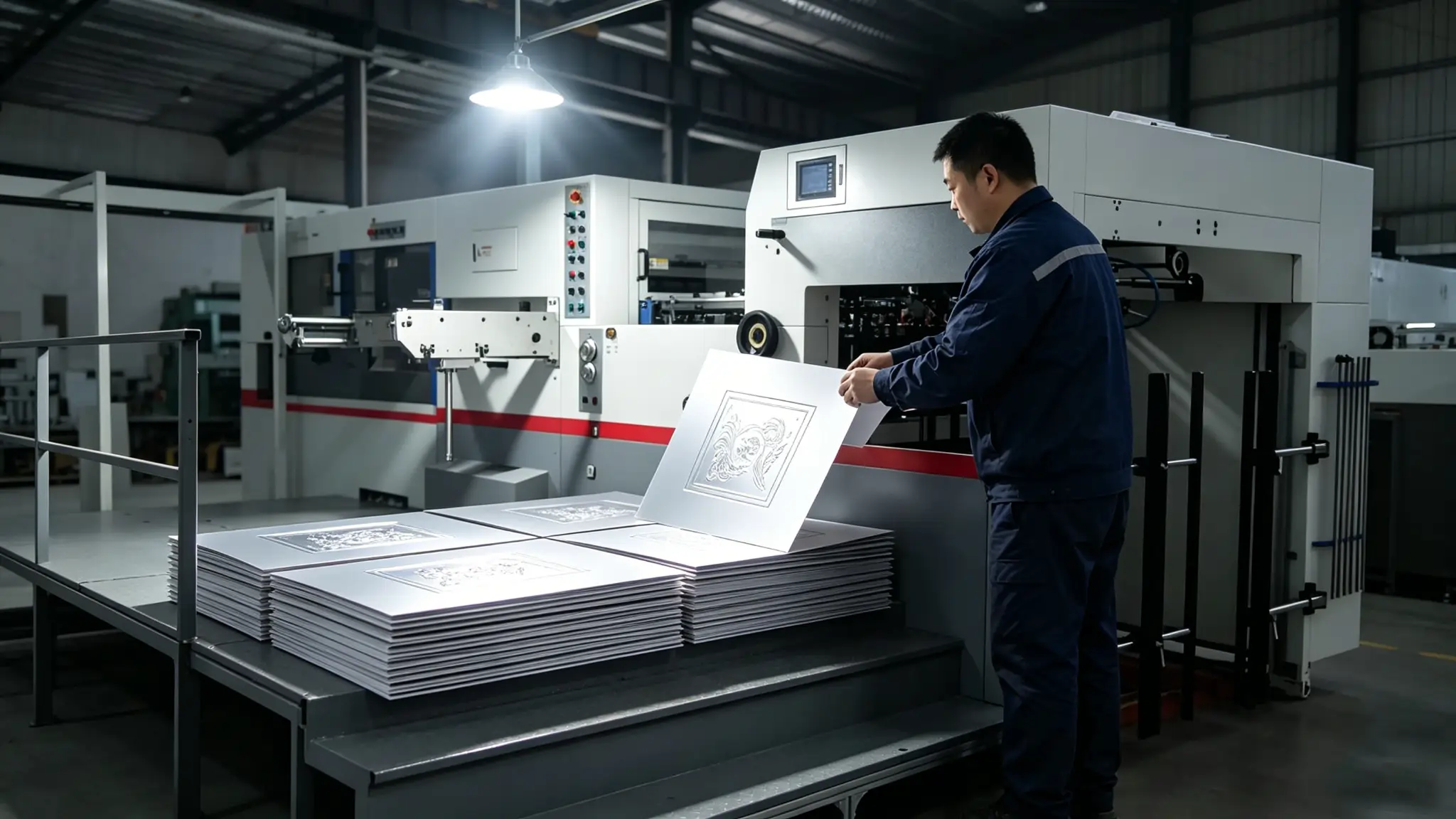 Gift box manufacturing printed sheet inspection