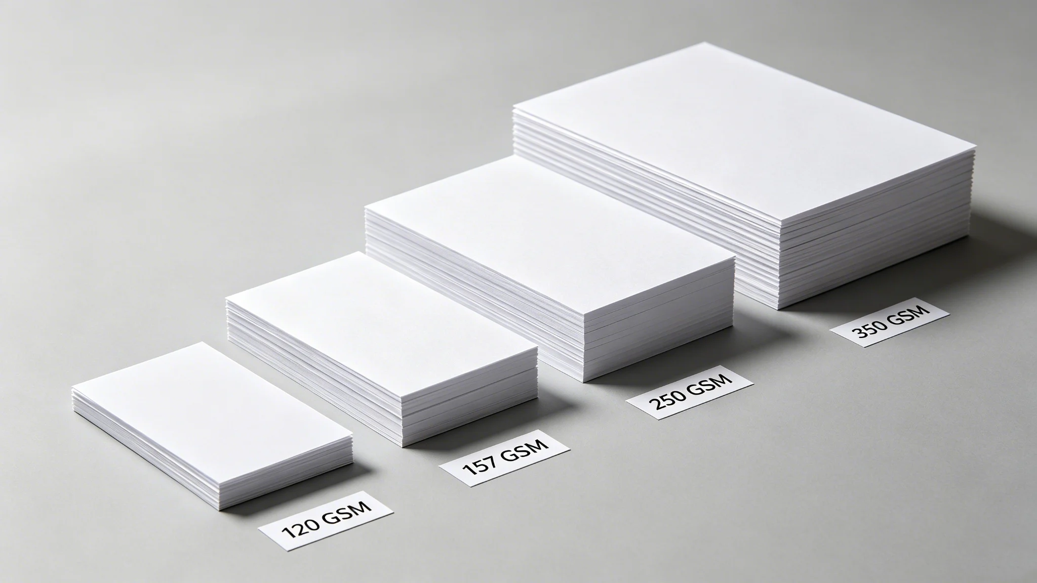 Greyboard GSM thickness samples for rigid boxes