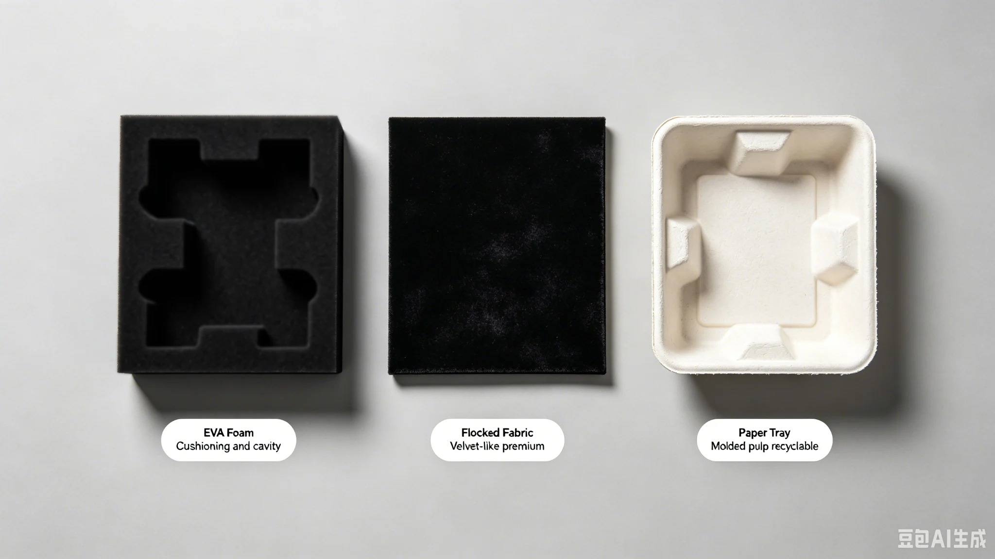 Interior packaging EVA foam insert in a luxury gift box