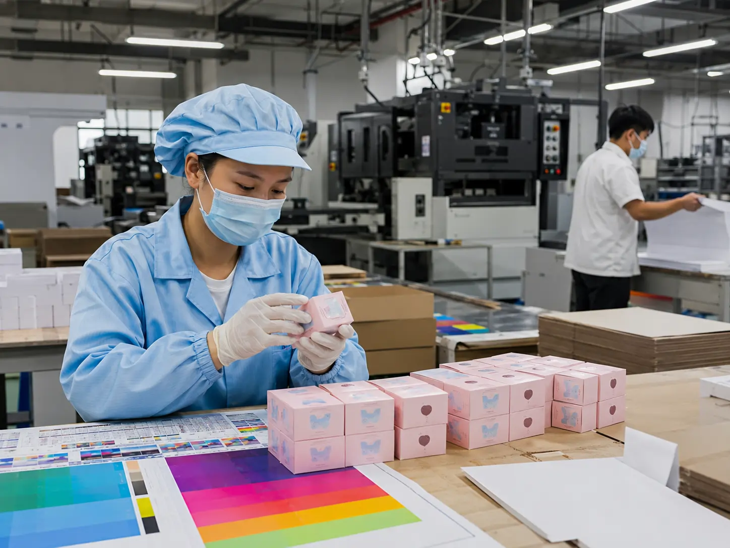 In-process quality inspection by a cosmetic packaging supplier