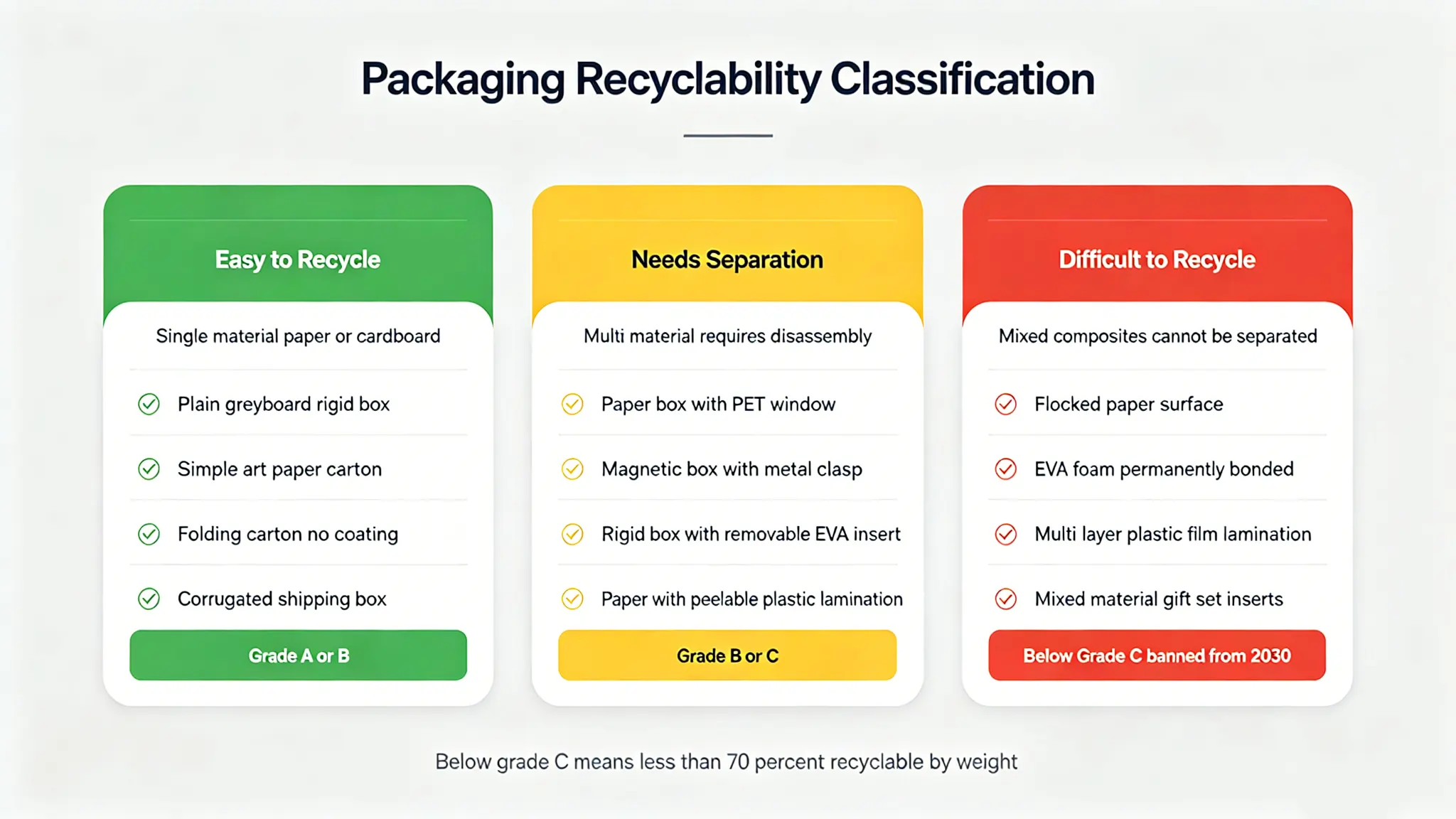 PPWR packaging recyclability classification guide