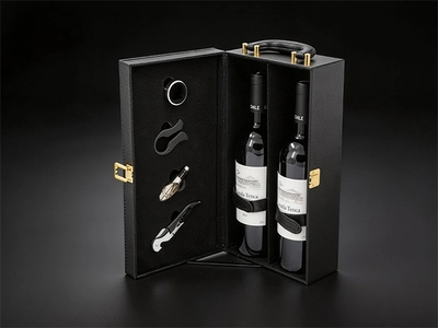 Custom wine and spirits gift box with bottle inserts